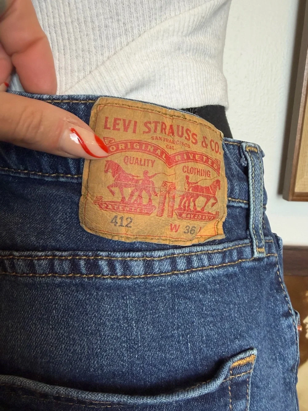 Y2K Levi's 412 Long Denim Shorts 33